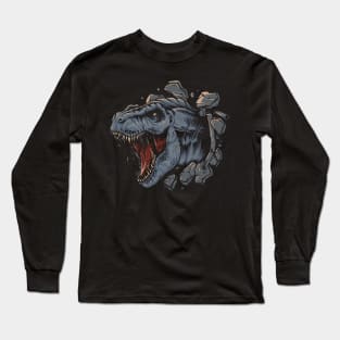 The head of a T-Rex Long Sleeve T-Shirt